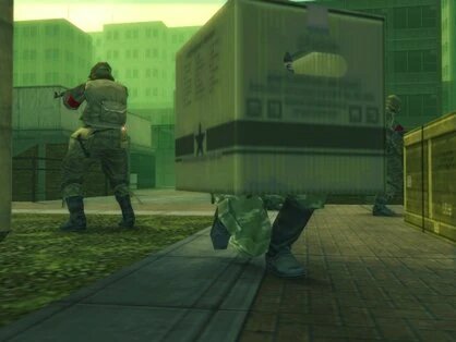 He attempts a robbery by taking himself for Solid Snake and it is a total failure