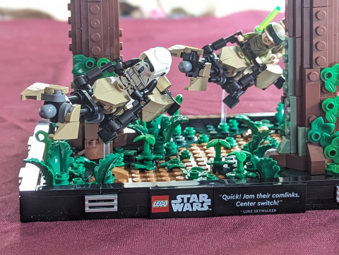 Test Lego Star Wars Diorama de la course-poursuite en speeder sur Endor : un set qui s’assemble à la vitesse de l’éclair