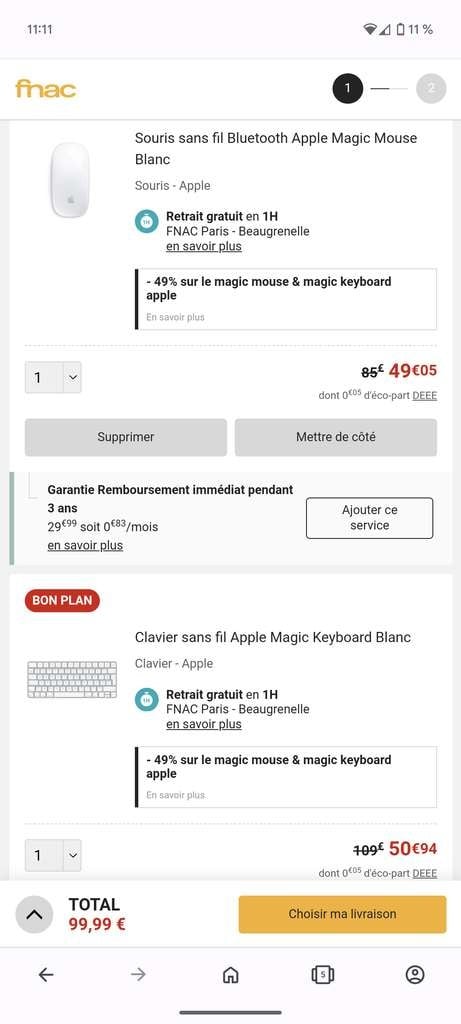 Vous avez un Mac ? La Magic Mouse et le Magic Keyboard, claviers et souris officiels d'Apple, sont vendus dans un pack à prix ratatiné