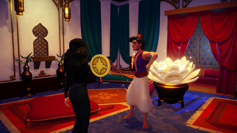 Aladdin Disney Dreamlight Valley : Banane en or, Tapis volant, Stand de gemmes... Toutes les quêtes du Prince Ali
