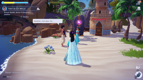 Aladdin Disney Dreamlight Valley : Banane en or, Tapis volant, Stand de gemmes... Toutes les quêtes du Prince Ali