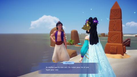 Aladdin Disney Dreamlight Valley : Banane en or, Tapis volant, Stand de gemmes... Toutes les quêtes du Prince Ali