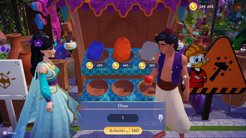 Aladdin Disney Dreamlight Valley : Banane en or, Tapis volant, Stand de gemmes... Toutes les quêtes du Prince Ali