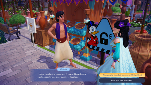 Aladdin Disney Dreamlight Valley : Banane en or, Tapis volant, Stand de gemmes... Toutes les quêtes du Prince Ali
