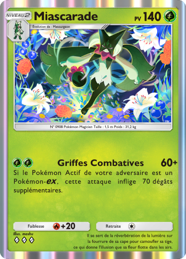 Ce deck Miascarade sur Pokémon Pocket vous permettra d'infliger 130 dégâts avec seulement deux énergies !
