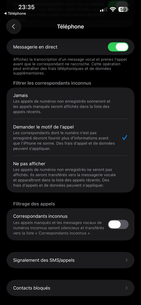 iOS 26 : comment activer le filtrage des messages et appels pour éviter ...