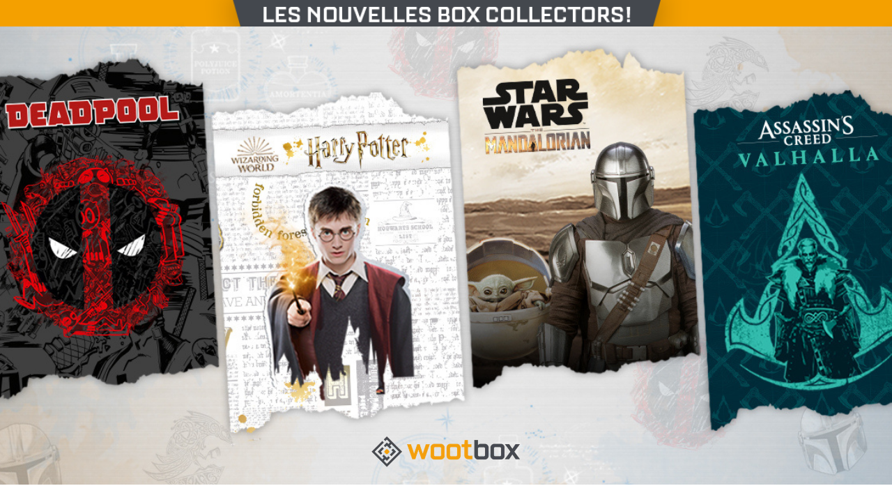 The Assassin’s Creed, Harry Potter, The Mandalorian and Deadpool Wootbox collectors are here!