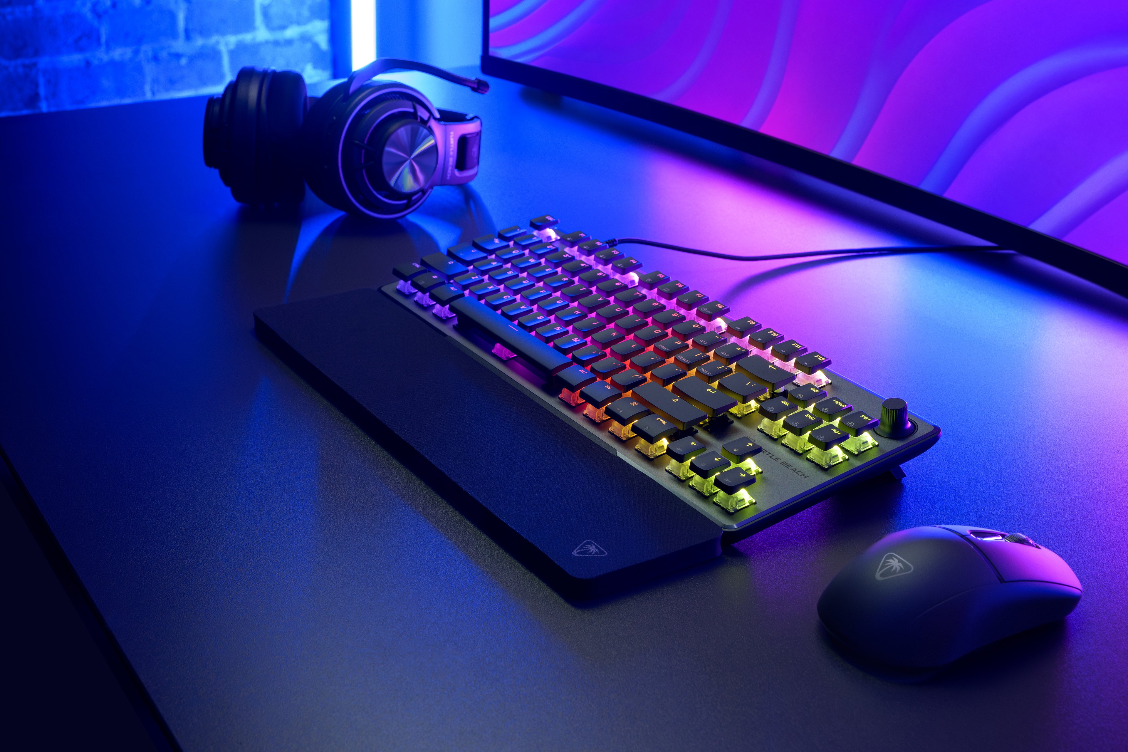 Turtle Beach Vulcan II Gaming Toetsenbord - Titan II Mechanische Schakelaars, RGB Verlichting & Afneembare Polssteun, Wit